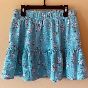 WONDER NATION Floral Blue Skirt Plus Size